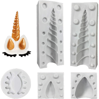 3D Unicorn Ears Horn Eyelashes Silicone Mould - Cake Tools - Silicone Moulds - Product Detail