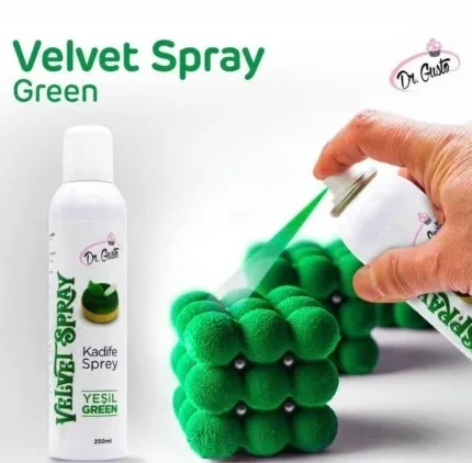 Dr Gusto Velvet Spray Green 250ml - DR Gusto - Cake Decorating Tools - Showing Size