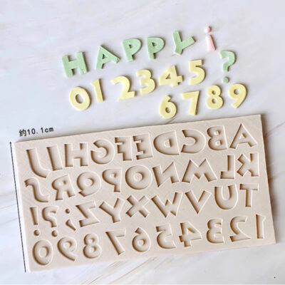 Alphabet Letters Fondant Silicone Mould 2 - Cake Tools - Silicone Moulds - Close-up View