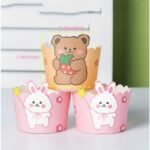 16 Pcs Set Cute Animal Cupcake Cases - Cake Tools - Birthday - Full View