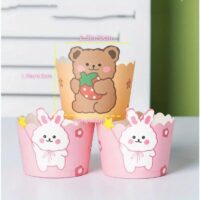 16 Pcs Set Cute Animal Cupcake Cases - Cake Tools - Birthday - Full View