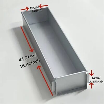 Aluminum Rectangular Tiramisu Cake Pan - Cake Tools - Cupcake Supplies - Close-up View