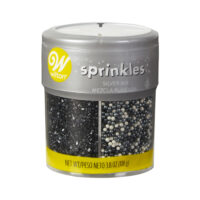Wilton Silver and Black Sprinkle Mix, 3.8 oz. - Wilton - Sprinkles - Close-up View
