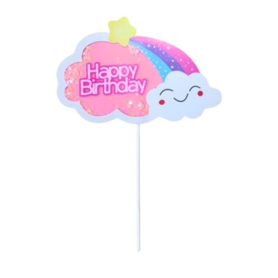 Happy Birthday for Girl Cake Topper - Cake Tools - Birthday Cake Toppers - On Display