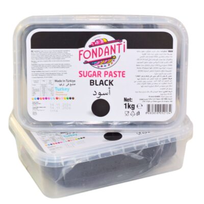 Sugar Paste Black Color Fondant - Cake Tools - Sugar Paste Fondant - Showing Size