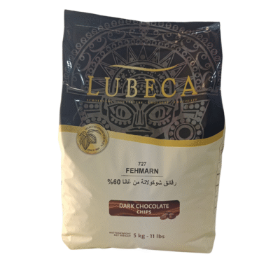 Lubeca Dark Fehmarn Chocolate Chip (60%) 5Kg - LUBECA - Cake Decorating Tools - Close-up View