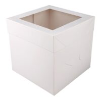 Corrugated Cake Box with Window 36x36x36cm - CakeTools UAE - Tall Cake Box - Showing Size