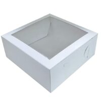 Corrugated Cake Box with Window 51x51x26 cm - Cake Tools - Tall Cake Box - Close-up View