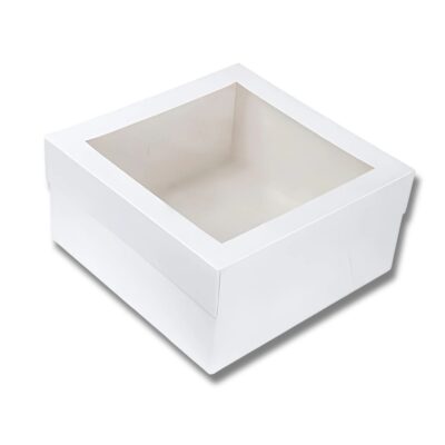 Tall Cake Box With Top Window 15x15x08cm - CakeTools UAE - Cake Boxes - On Display