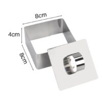 Stainless Steel Square Mousse Cake Ring - Cake Tools - Cake Rings - Close-up View