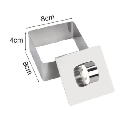 Stainless Steel Square Mousse Cake Ring - Cake Tools - Cake Rings - Close-up View