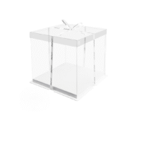 Transparent Cake Box 26x26x25cm - Cake Tools - Cake Boxes - Full View