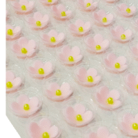 Edible Pink Blossom Flower 54Pcs/Set - Cake Tools - Edible cake toppers - Product Detail
