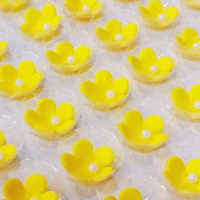 Edible Yellow Blossom Flower 54 Pcs /Set - Cake Tools - Cake Decorating Tools - Close-up View