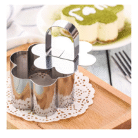 Stainless Steel Flower-Shaped Mousse Cake Ring - Cake Tools - Baking Tools & Equipments - Close-up View