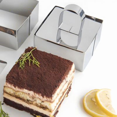 Stainless Steel Square Mousse Cake Ring - Cake Tools - Cake Rings - Full View
