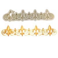 Vintage Fleur De Lys Border Silicone Mould - Cake Tools - Silicone Moulds - Full View