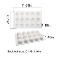 15 Cavity Sphere Shape Mousse Cake Silicone Baking Pan 1