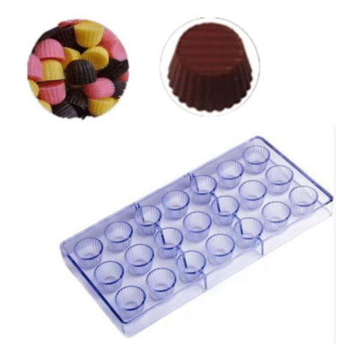 21 Cavity Mini Cupcake Chocolate Polycarbonate Mould