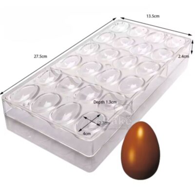 24 cavity Easter Egg Shape Polycarbonate Chocolate Mould