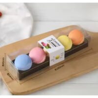 5 Cavity Macaron Box Transparent Lid