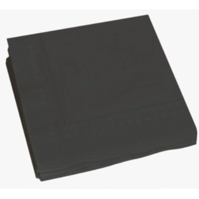 50 Pcs Black Napkin 2 PLY 25x25 cm