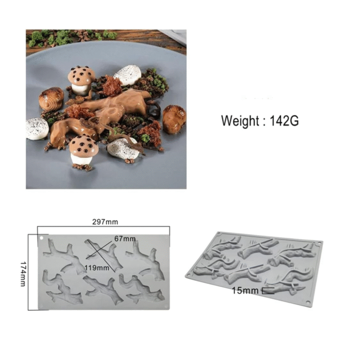 6 Cavity Tree Branches Mousse Cake Silicone Baking Pan 1