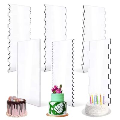 6 Pcs Set Transparent Cake Cream Scraper (3)