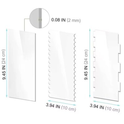 6 Pcs Set Transparent Cake Cream Scraper
