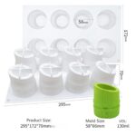 Bamboo Cup Shape Mousse Cake Silicone Baking Pan 2
