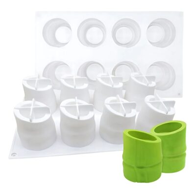 Bamboo Cup Shape Mousse Cake Silicone Baking Pan1