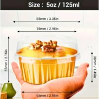 Cupcake Aluminum Baking Liner with Lid 125 ml