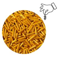Edible Sprinkle Rods Yellow Gold