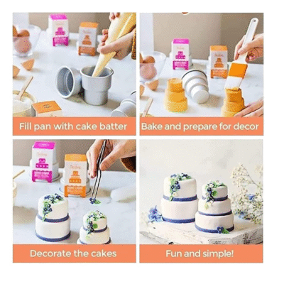 Mini 3 Tier Cupcake Aluminum Baking Pan