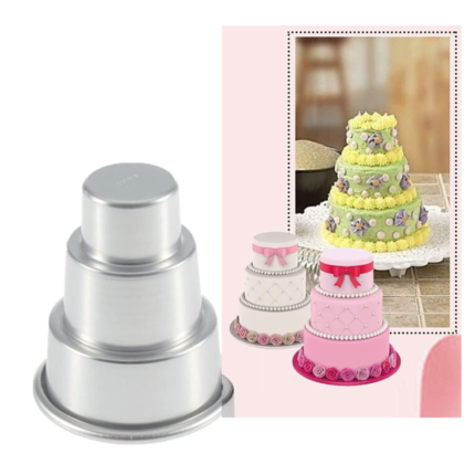 Mini 3 Tier Cupcake Aluminum Baking Pan Medium