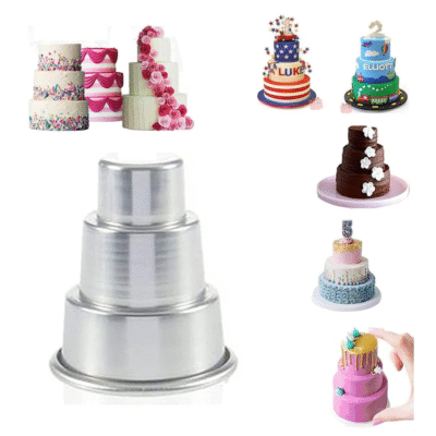 Mini 3 Tier Cupcake Aluminum Baking Pan Small