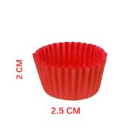 Mini Paper Cupcake Liner red