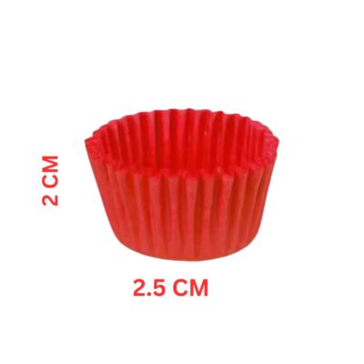 Mini Paper Cupcake Liner red