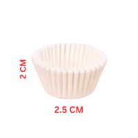 Mini Paper Cupcake Liner white