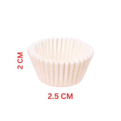 Mini Paper Cupcake Liner white