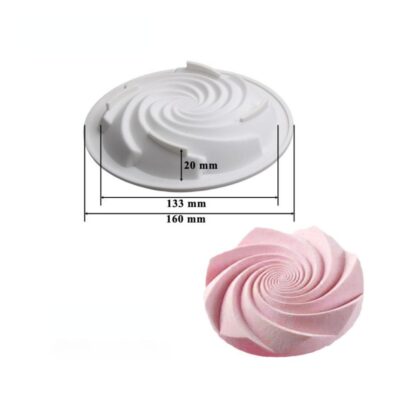 Spiral Swirl Mousse Cake Silicone Baking Pan 1