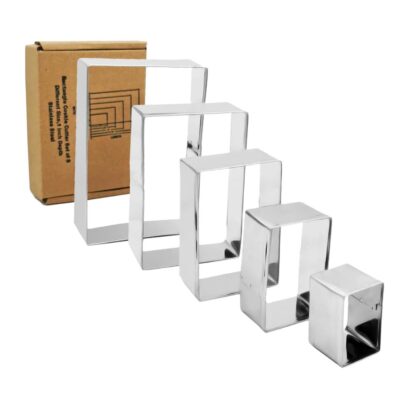 Stainless Steel Rectangle Cookie Cutter Set 5 pcs