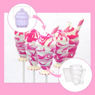 Cupcake Shaped Cake Pop Mold - Cake Tools - Cake Decorating Tools - Showing Size