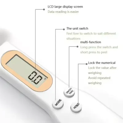 Weighing Spoon Kitchen Scale Electronic Measuring Spoon function