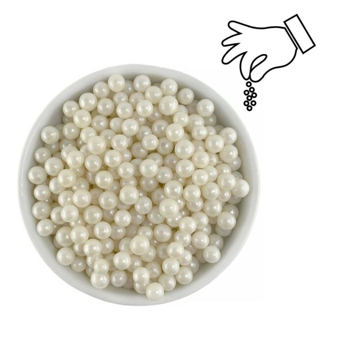 White Sugar Pearls 2mm