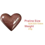 10 Cavity Love Heart Shape Polycarbonate Chocolate Mould