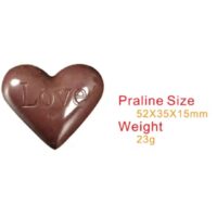 10 Cavity Love Heart Shape Polycarbonate Chocolate Mould