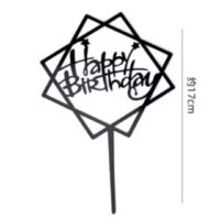 10 Pcs Happy Birthday Acrylic Cake Topper