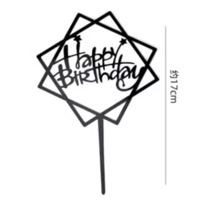 10 Pcs Happy Birthday Acrylic Cake Topper