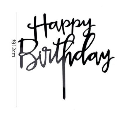 10 Pcs Happy Birthday Acrylic Cake Topper 1